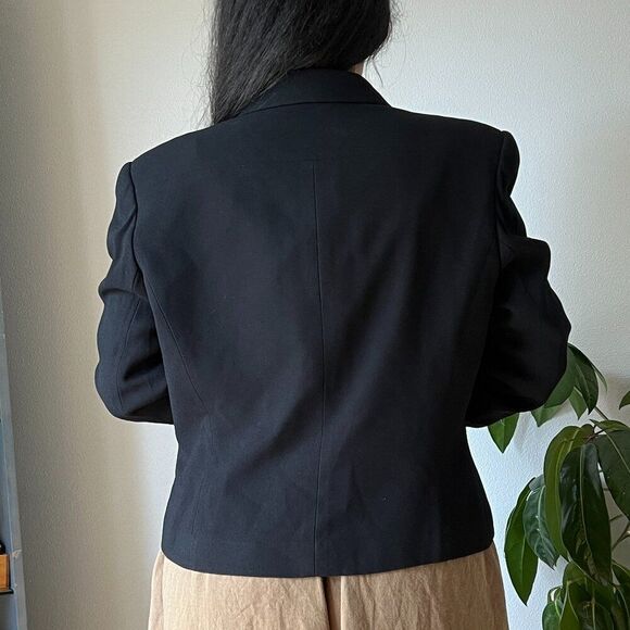 Linda Allard Ellen Tracy Blazer Sz‎ 12 Black Evening Suit Jacket work formal - Picture 7 of 7